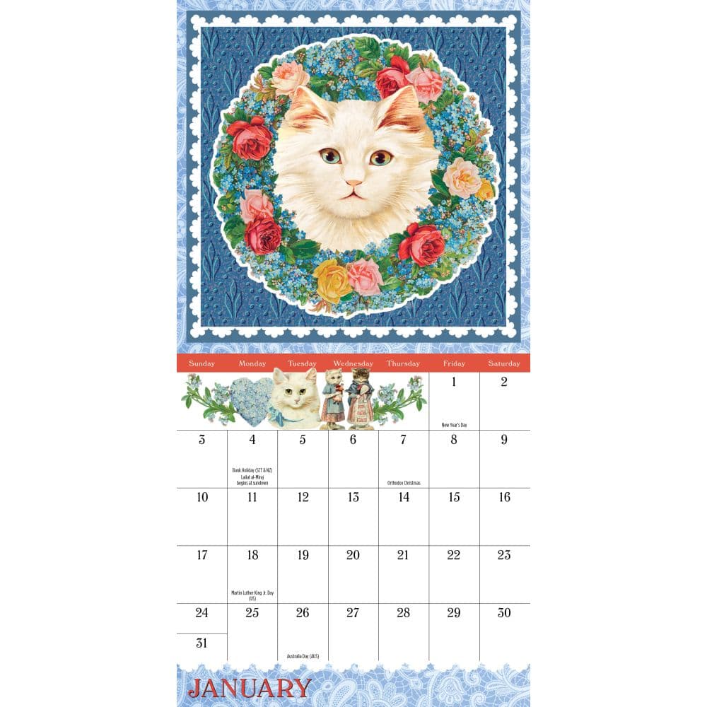 Cynthia Harts Victoriana Cats 2027 Mini Wall Calendar Second Alternate Image