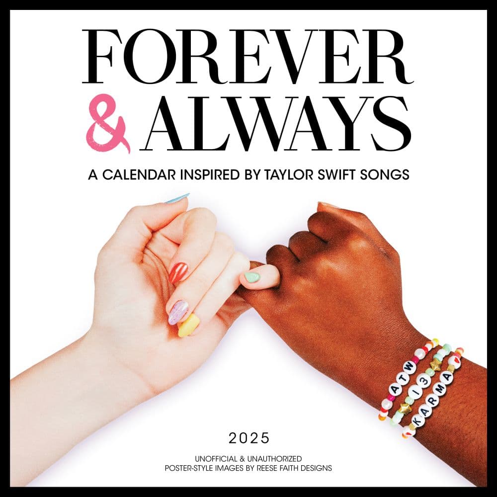 Forever and Always Swiftie 2025 Wall Calendar Main Image