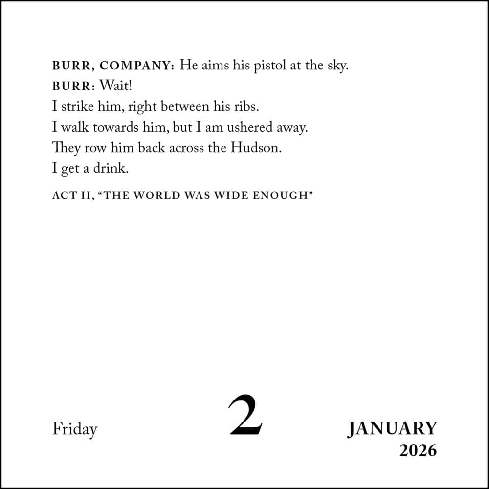 Hamilton 2026 Desk Calendar Second Alternate Image