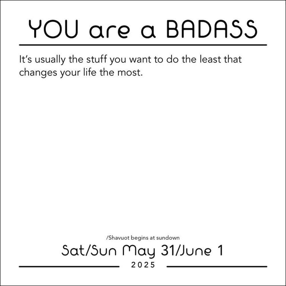 You Are a Badass 2025 Desk Calendar Alt4