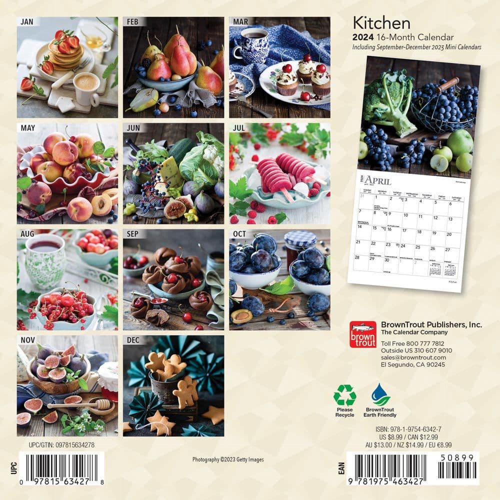 Kitchen 2024 Mini Wall Calendar