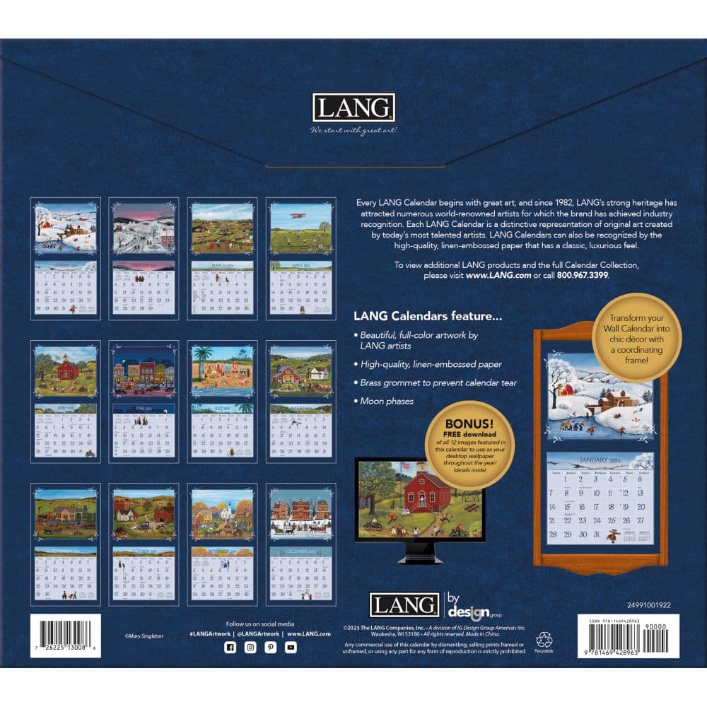 Lang Folk Art 2024 Wall Calendar