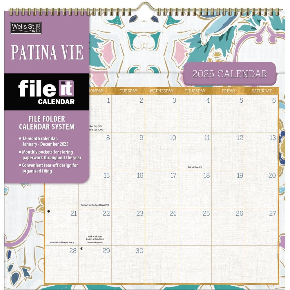 image Patina Vie 2025 File It Wall Calendar_Main Image