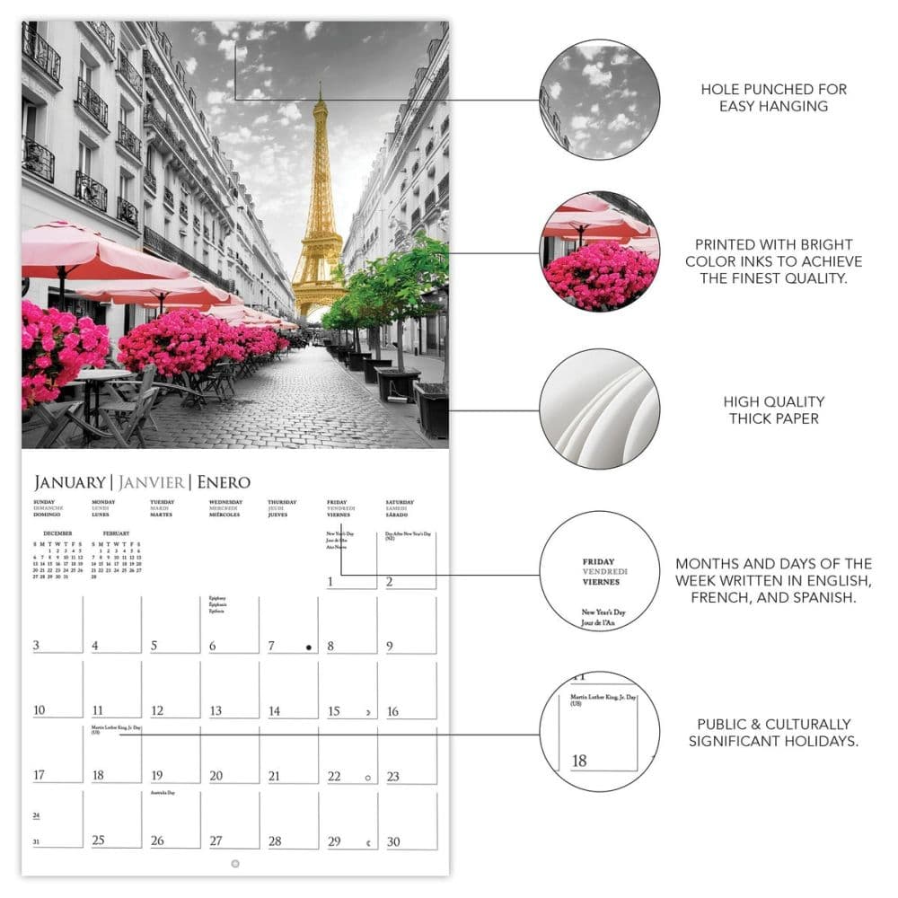 Paris Glitz 2027 Wall Calendar Second Alternate Image