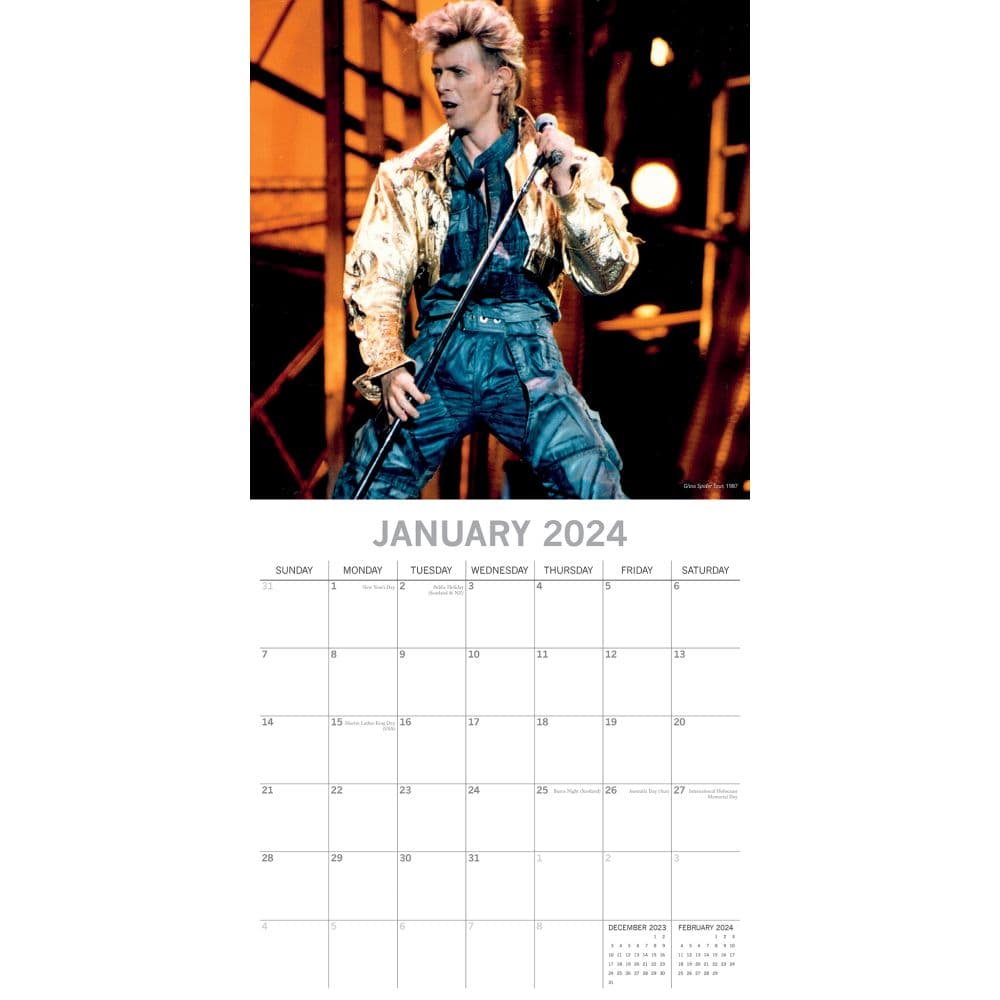 David Bowie 2024 Wall Calendar