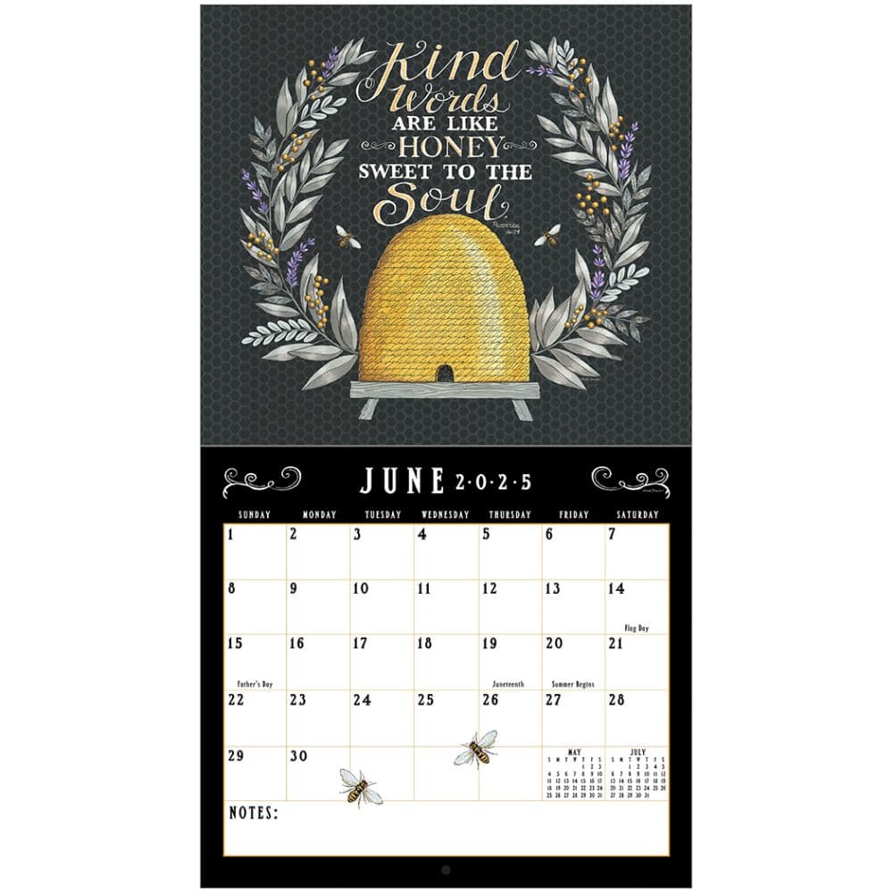 Bee-u-tiful Life 2025 Wall Calendar Second  Alternate Image