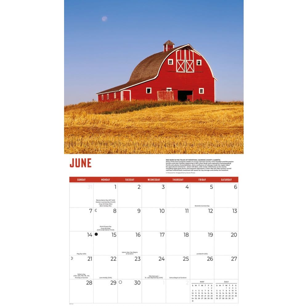 Barns Deluxe 2026 Wall Calendar Third Alternate Image