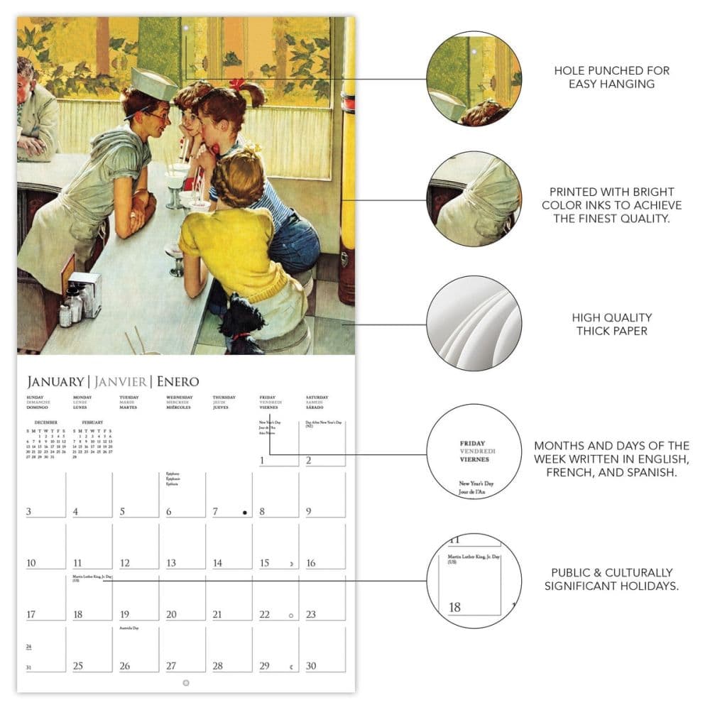 Saturday Evening Post 2027 Mini Wall Calendar Second Alternate Image