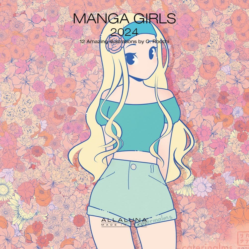 Manga Girls 2024 Mini Wall Calendar Main Product Image width=&quot;1000&quot; height=&quot;1000&quot;