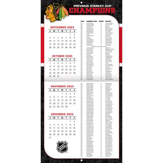 NHL 2023-2024 CHICAGO BLACKHAWKS MAGNET SCHEDULE TEAMS, DATES & TIMES-NEW 