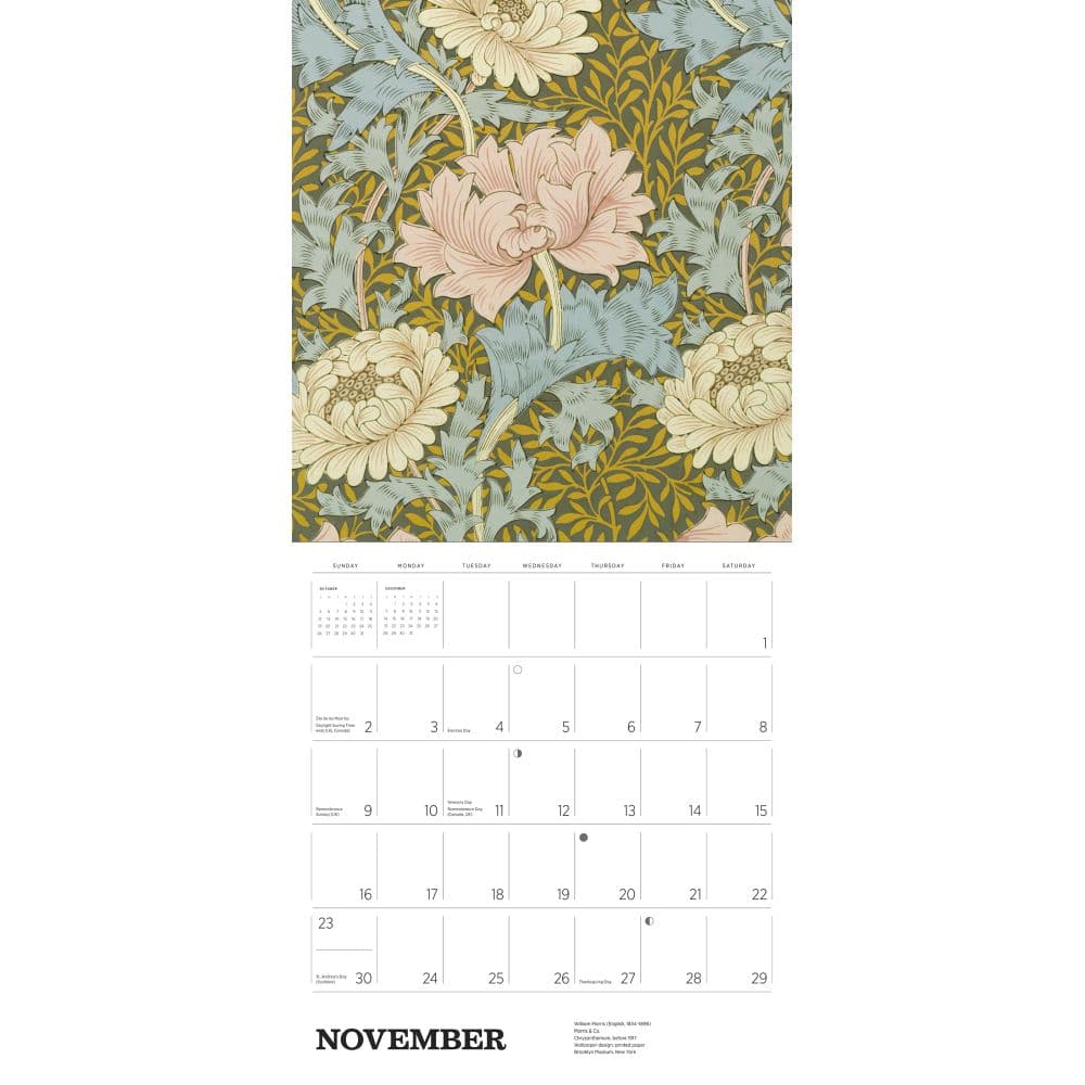 Morris Design 2025 Wall Calendar Third Alternate Image width="1000" height="1000"