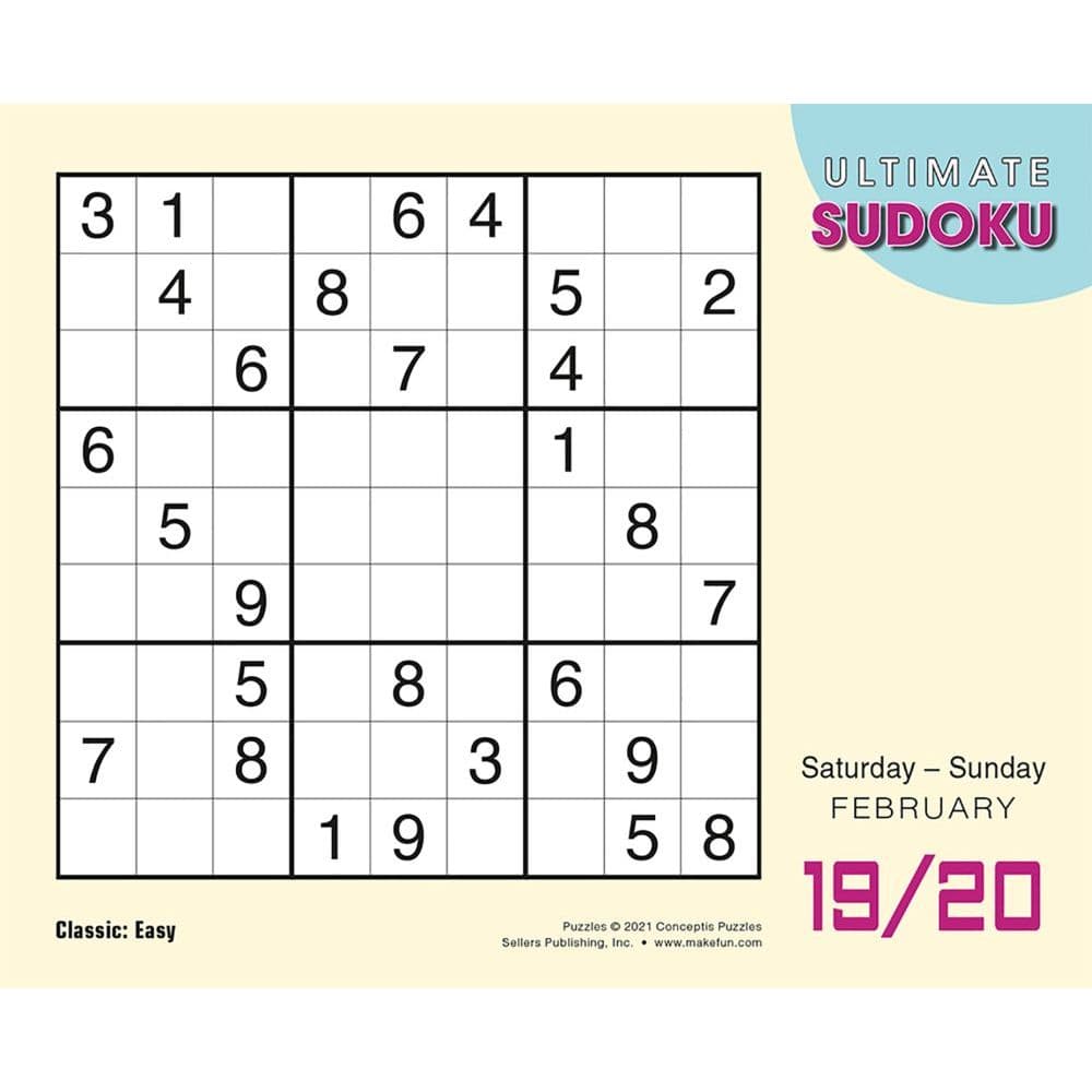 Profi Sudoku 2022 12 x 16 cm Tages-Abreisskalender 255222 