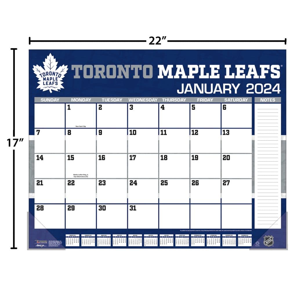 Toronto Maple Leafs 2024 Desk Pad Fourth Alternate Image width=&quot;1000&quot; height=&quot;1000&quot;