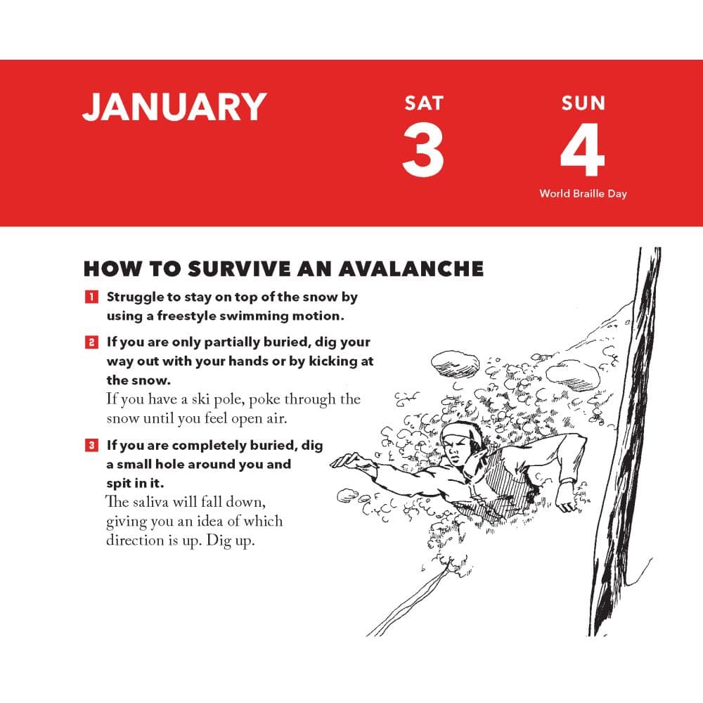 Worst Case Scenario Survival 2026 Desk Calendar Fifth Alternate Image