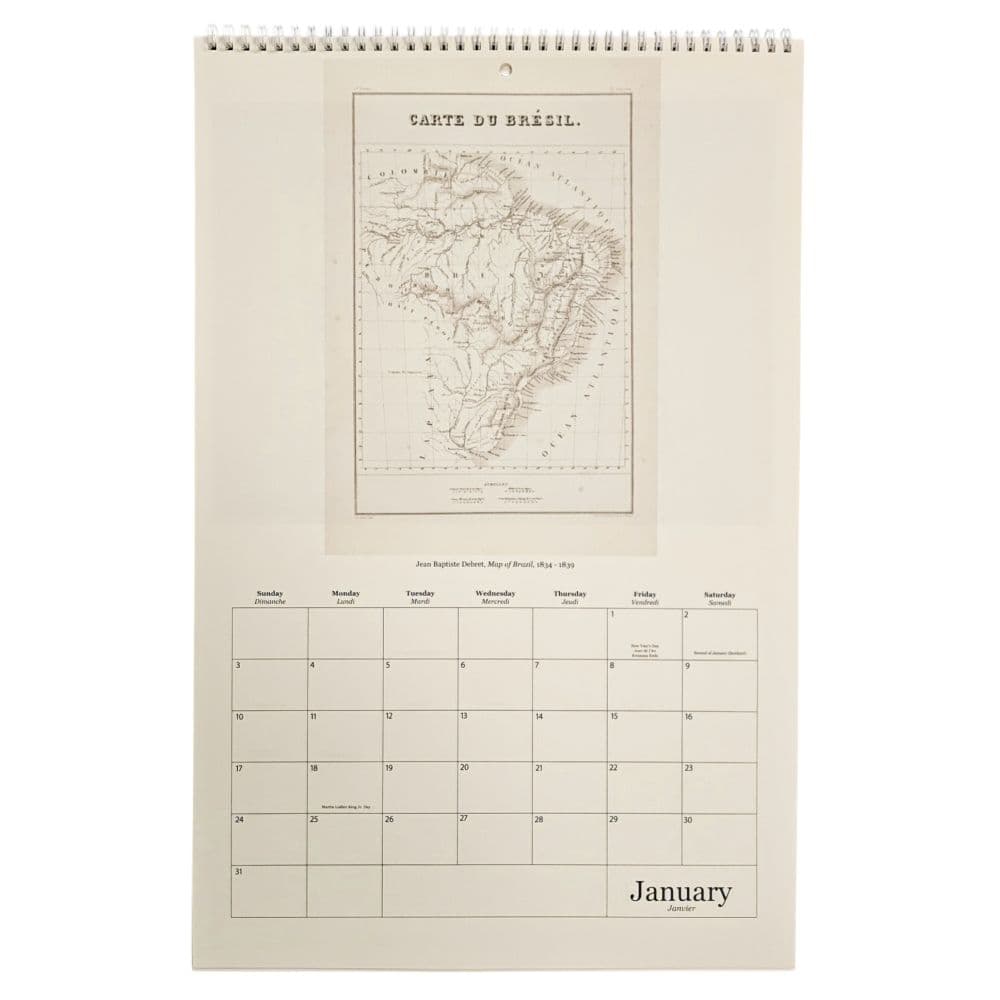 Vintage Maps Poster 2027 Wall Calendar Second Alternate Image