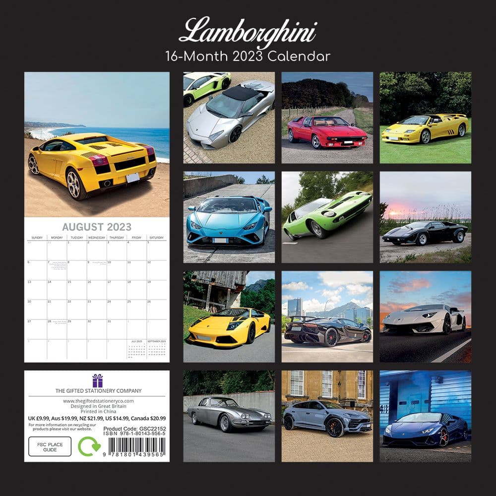 Lamborghini 2023 Wall Calendar - Calendars.com