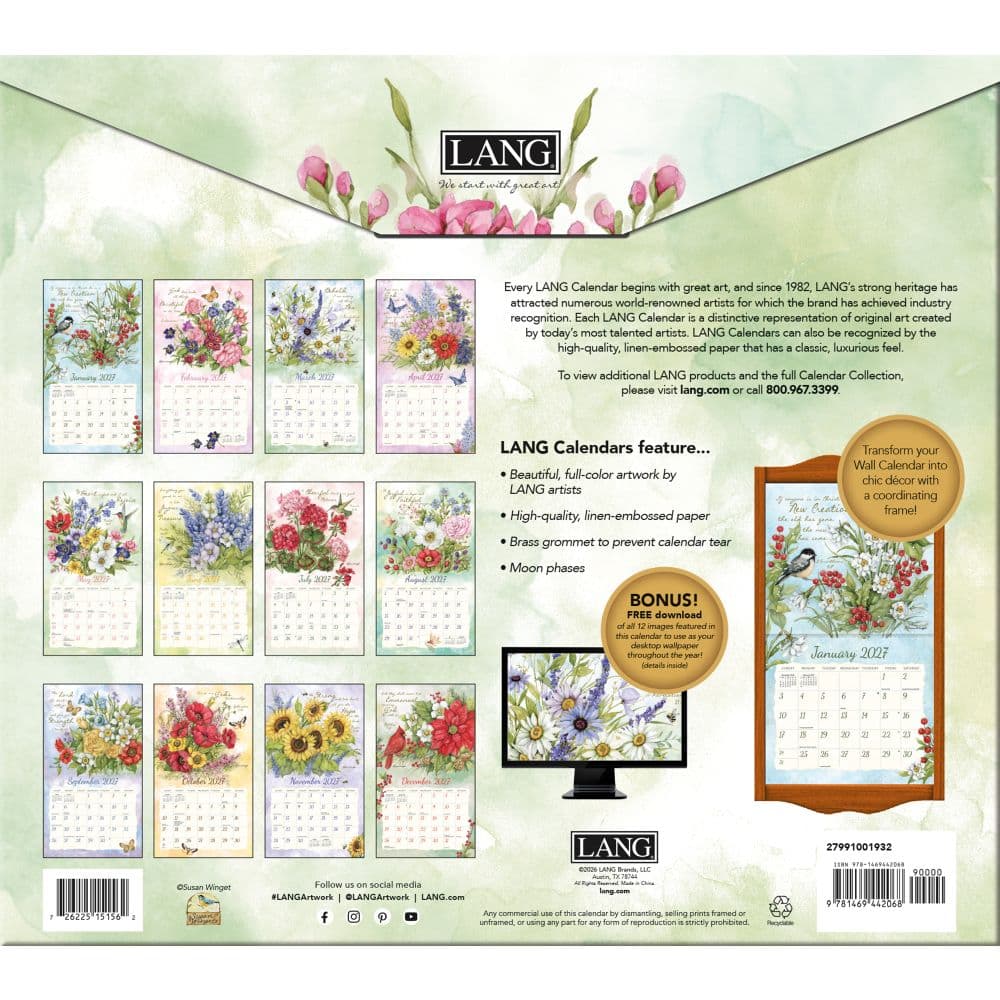 Nature's Grace 2027 Wall Calendar by Susan Winget First Alternate Image