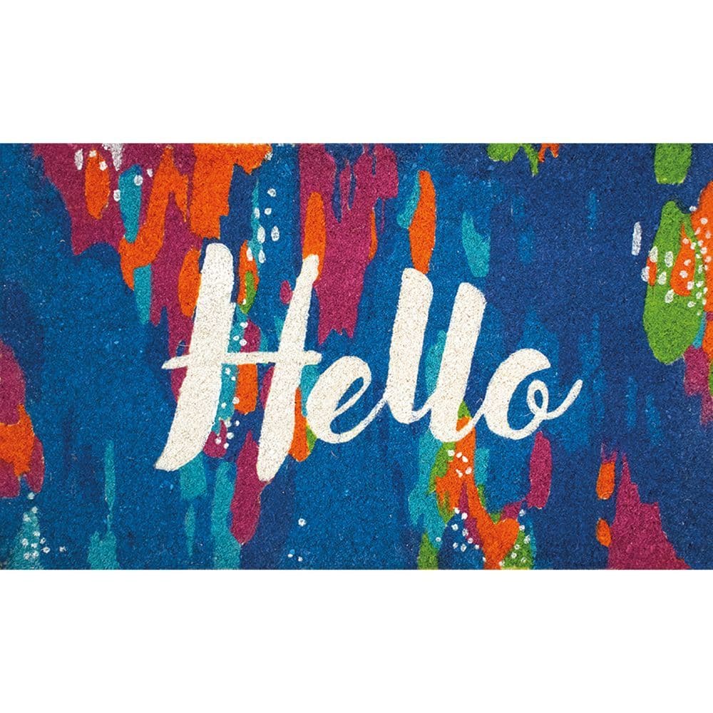 Hello Small Coir Doormat by EttaVee