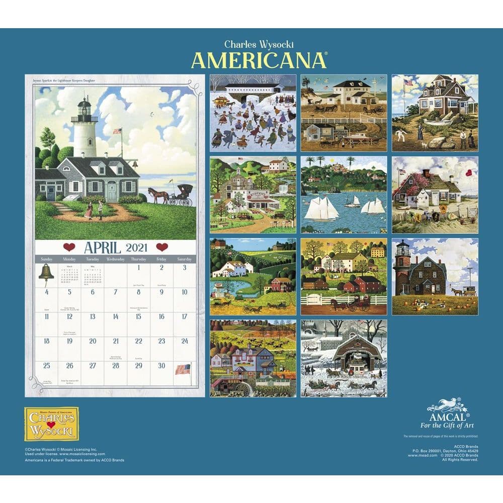 Wysocki Americana Wall Calendar Calendars Com