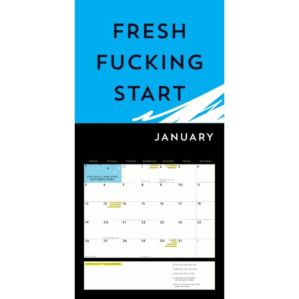 Fcking 2025 Wall Calendar First Alternate Image width=&quot;1000&quot; height=&quot;1000&quot;