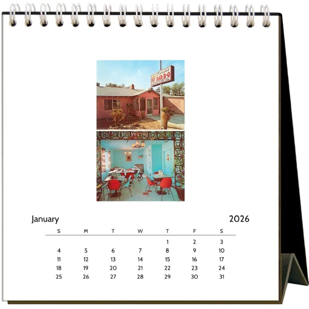 Texas Nostalgic 2026 Easel Desk Calendar Second Alternate image