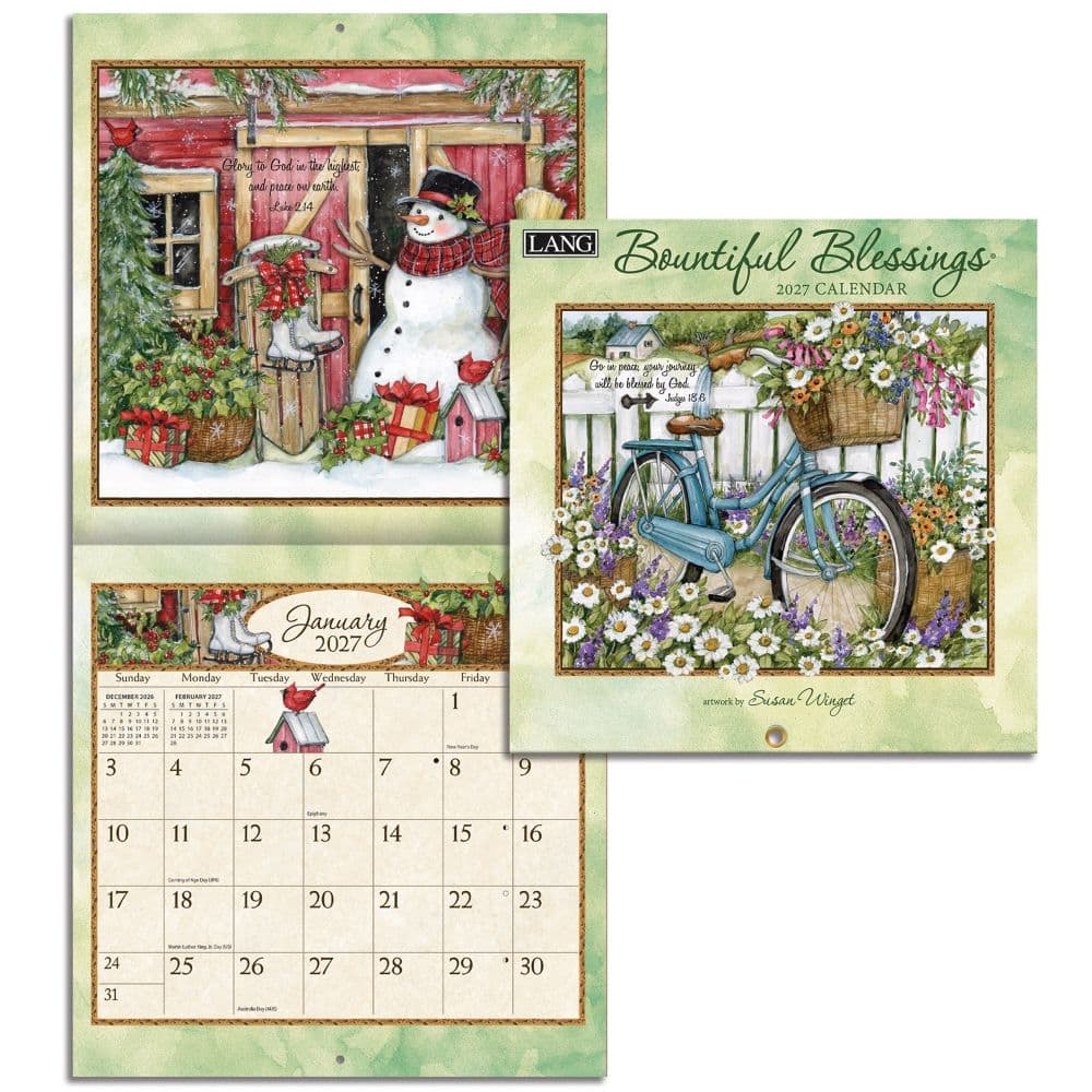 Bountiful Blessings 2027 Mini Wall Calendar by Susan Winget Fifth Alternate Image