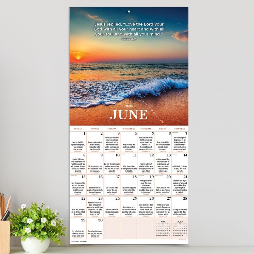 Daily Verse 2025 Wall Calendar June