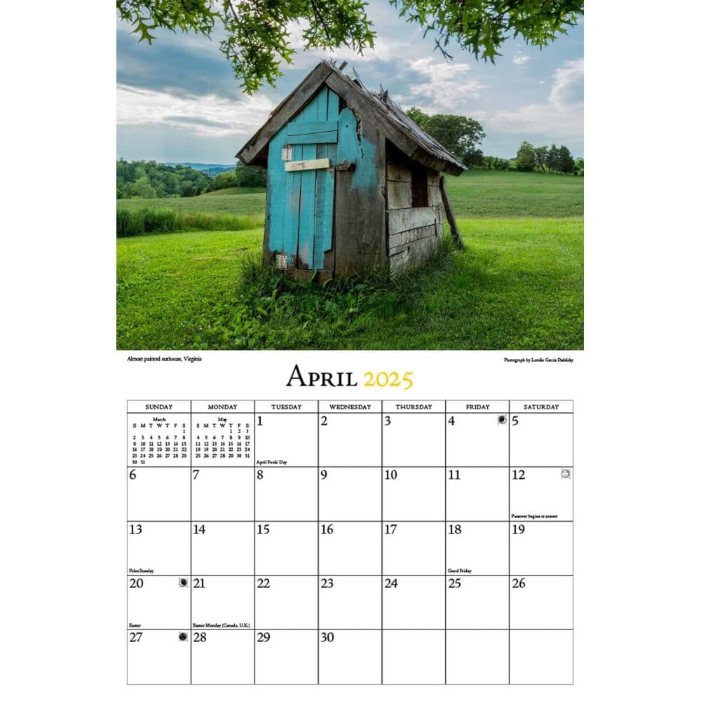 Classic Outhouses 2025 Wall Calendar Second Alternate Image width=&quot;1000&quot; height=&quot;1000&quot;