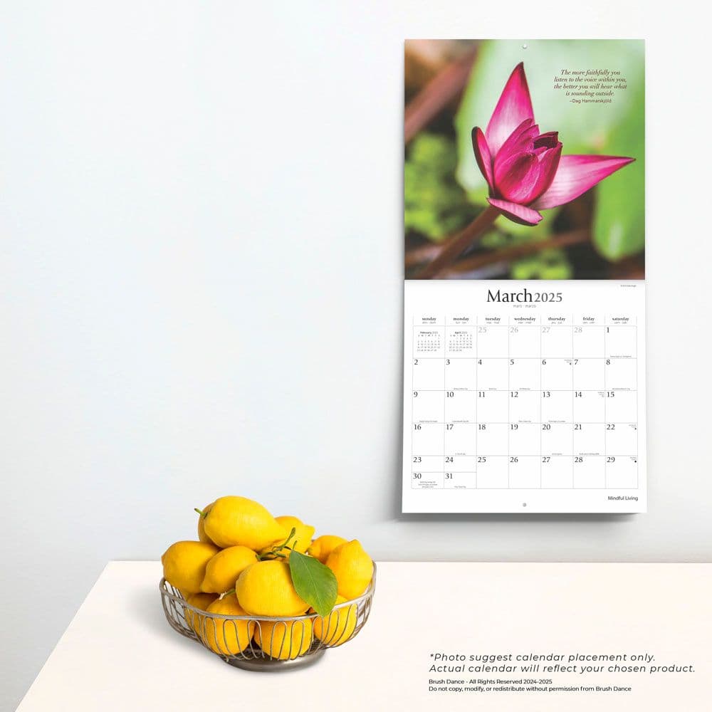 Mindful Living 2025 Wall Calendar - Calendars.com