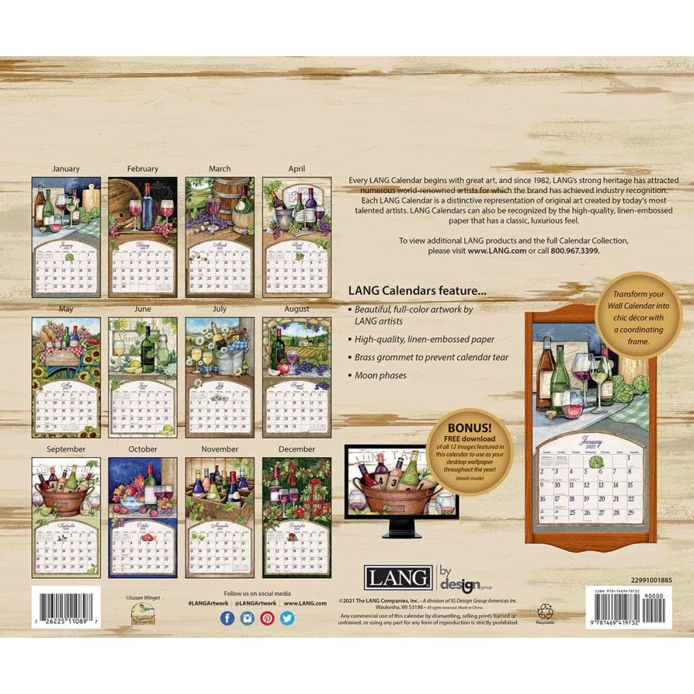 Wine Country 2022 Wall Calendar - Calendars.com