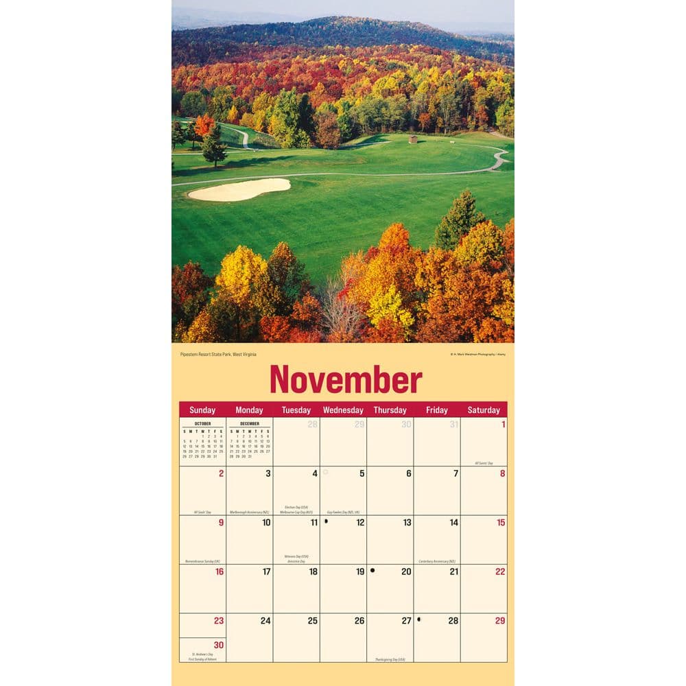 Golf Courses Photo 2025 Wall Calendar Fourth Alternate Image width=&quot;1000&quot; height=&quot;1000&quot;