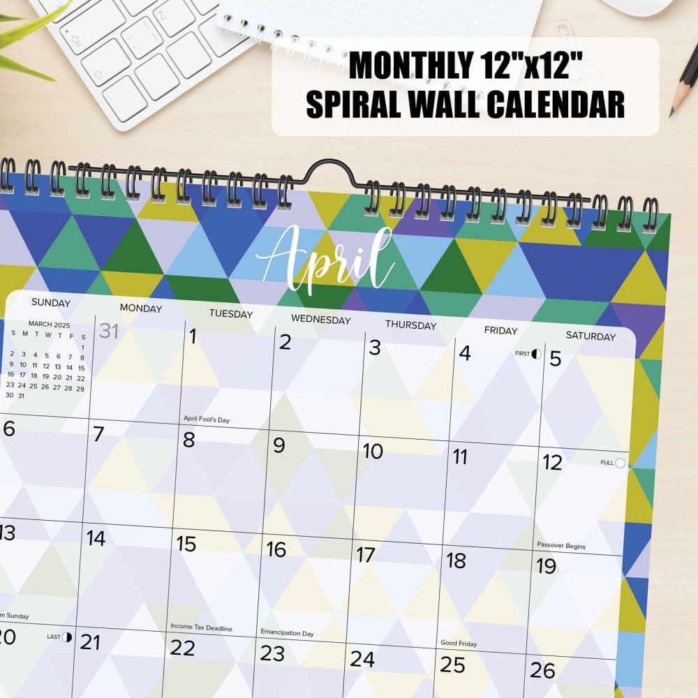 Geometric Spiral Art 2025 Wall Calendar Third Alternate Image width=&quot;1000&quot; height=&quot;1000&quot;