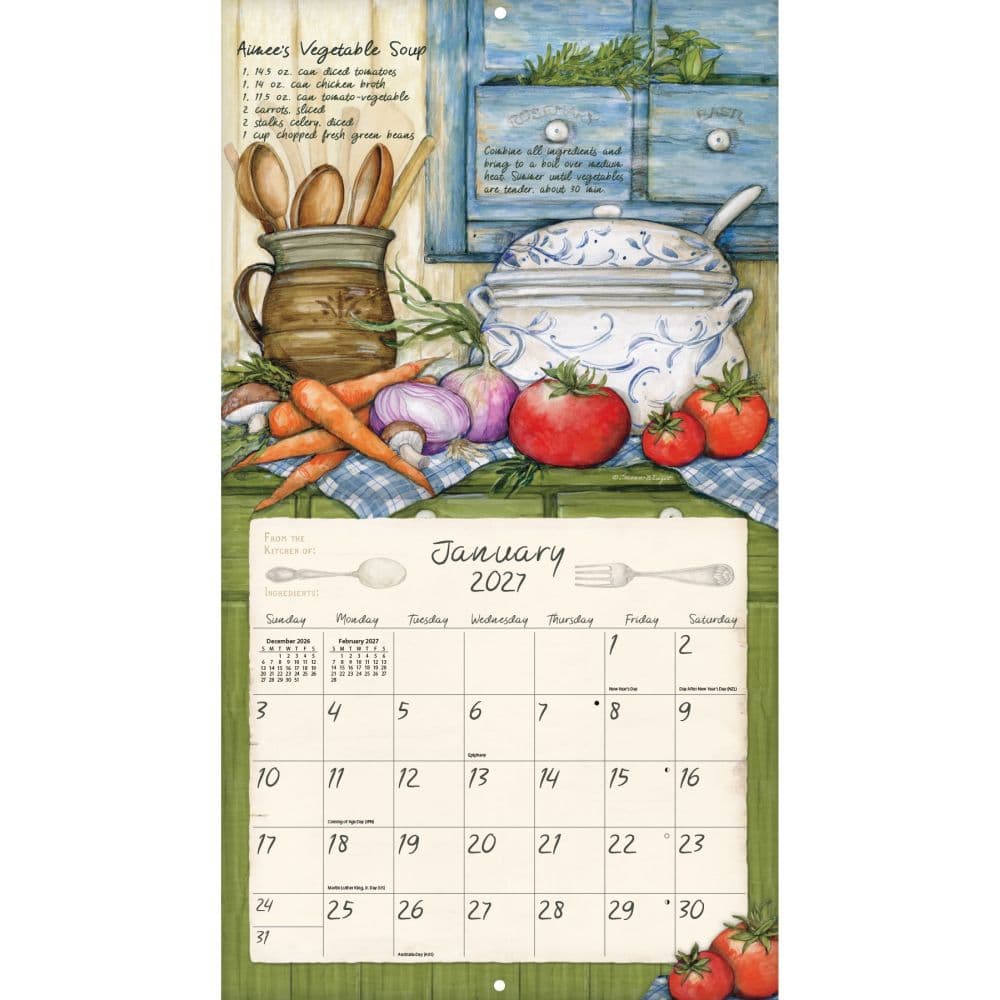 American Kitchen 2027 Wall Calendar by Susan Winget Second Alternate Image