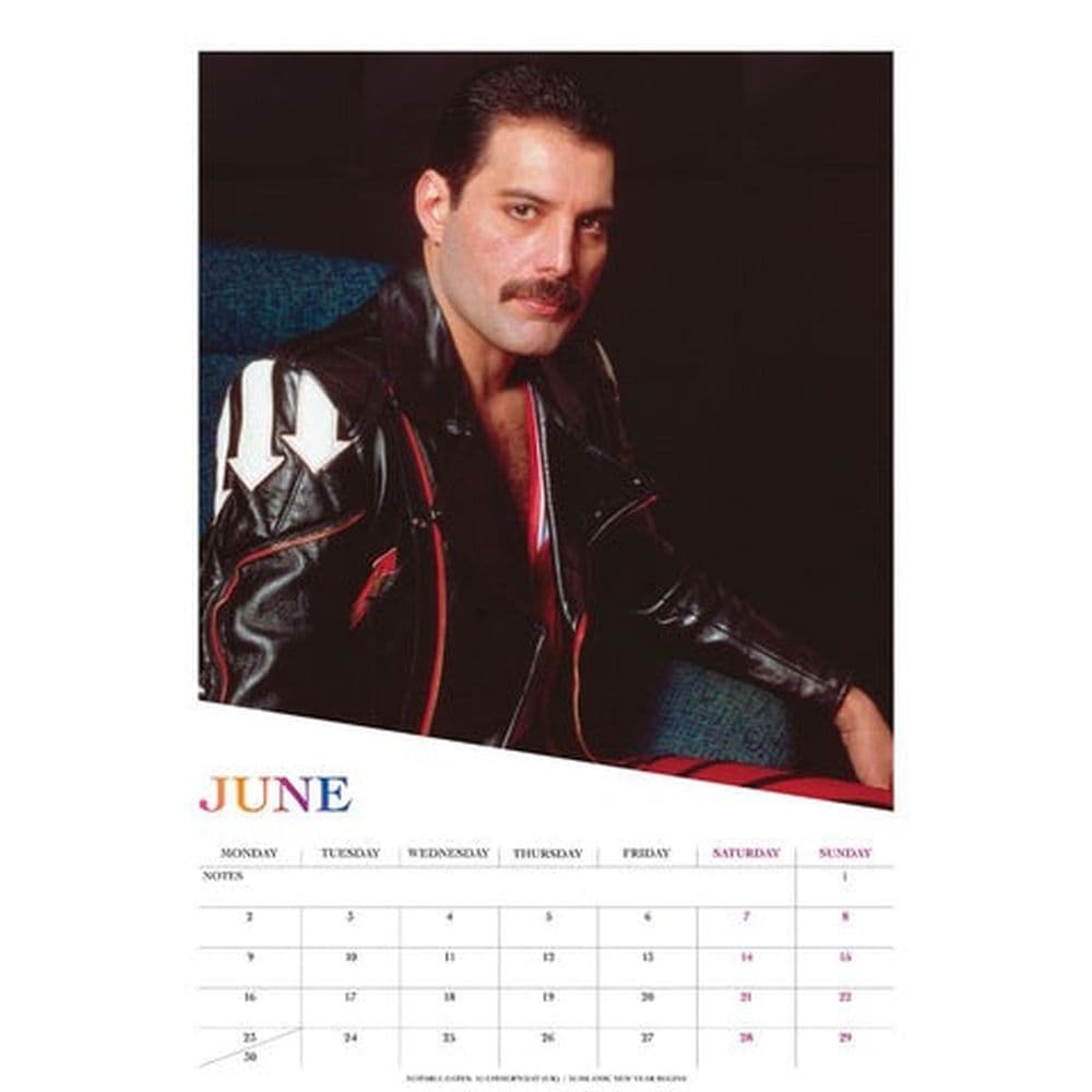 Freddie Mercury Poster 2025 Wall Calendar