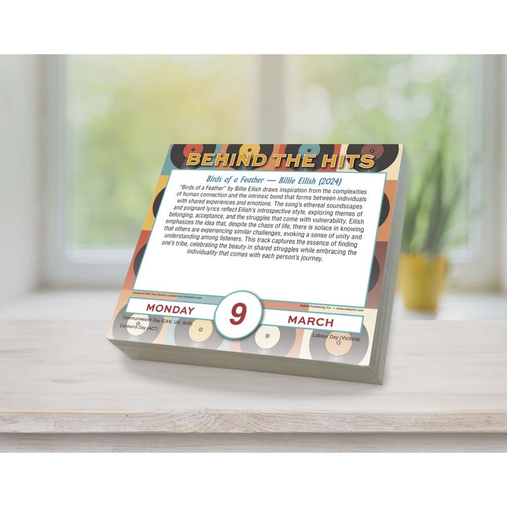 Behind the Hits 2026 Desk Calendar Third Alternate Image