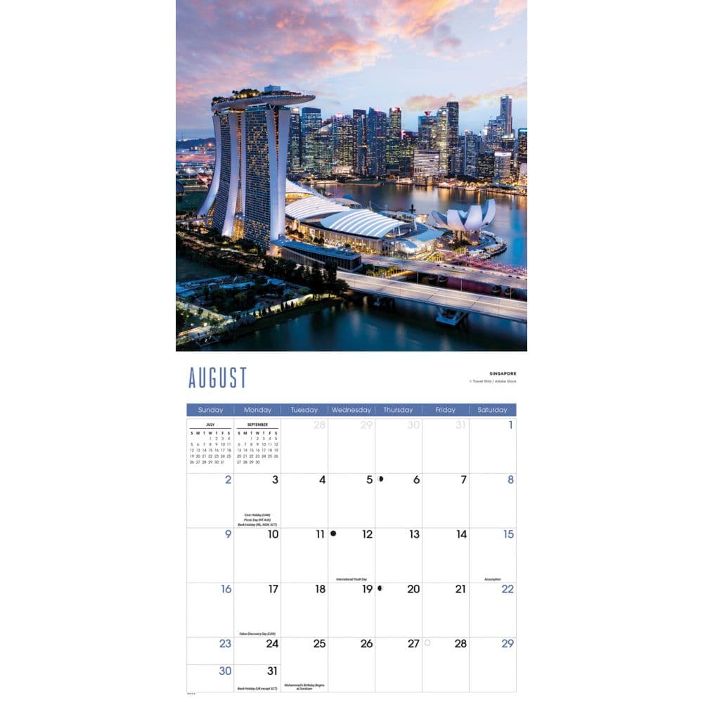 City Skylines 2026 Wall Calendar Third Alternate Image