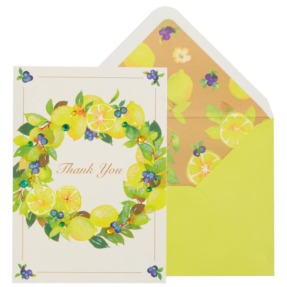 Lemon Wreath Thank You Card Main Product Image width=&quot;1000&quot; height=&quot;1000&quot;