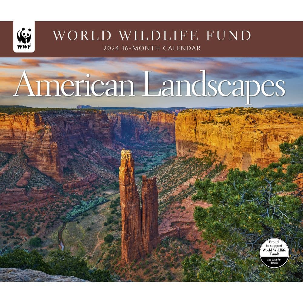 American Landscapes WWF 2024 Wall Calendar - Calendars.com