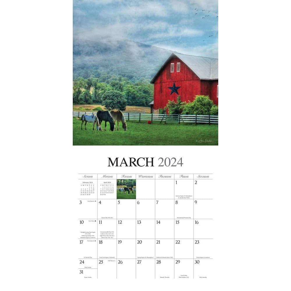 Beckoning Barns 2024 Wall Calendar Alternate Image 2