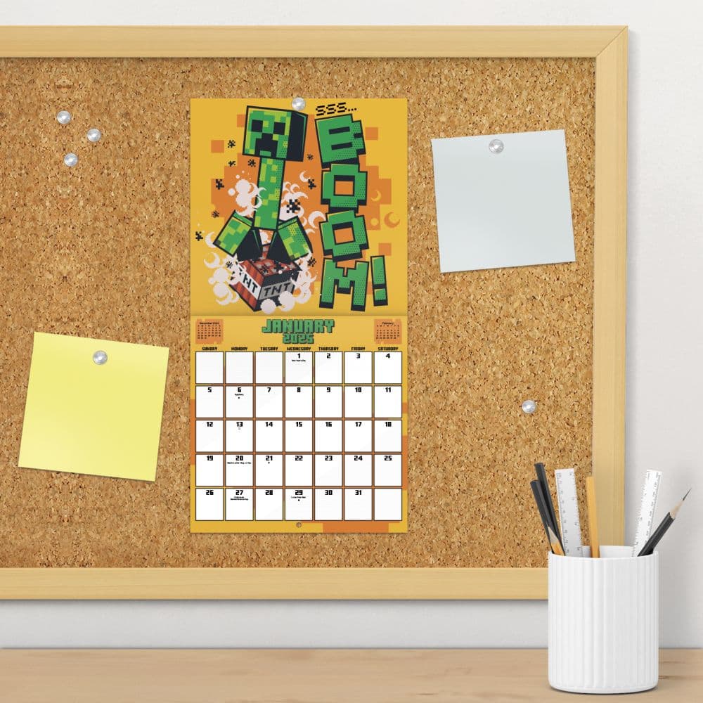 Minecraft 2025 Mini Wall Calendar Alt4