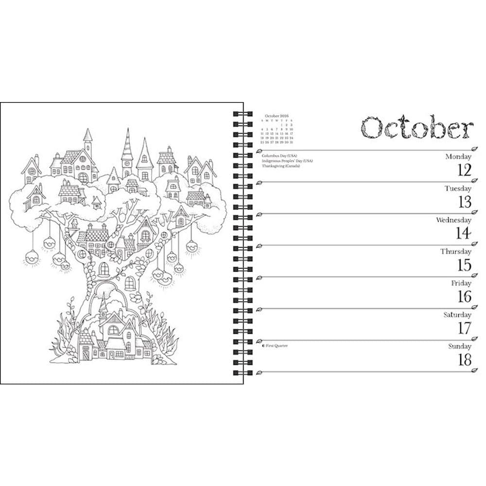 Johanna Basford Coloring 2026 Planner Fourth  Alternate Image