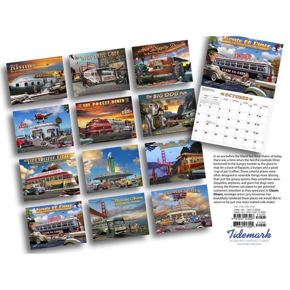 Route 66 Diner Wall Calendar