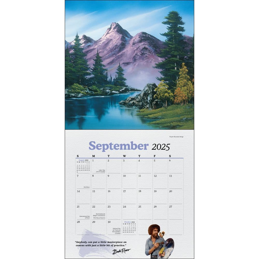 Bob Ross 2025 Wall Calendar