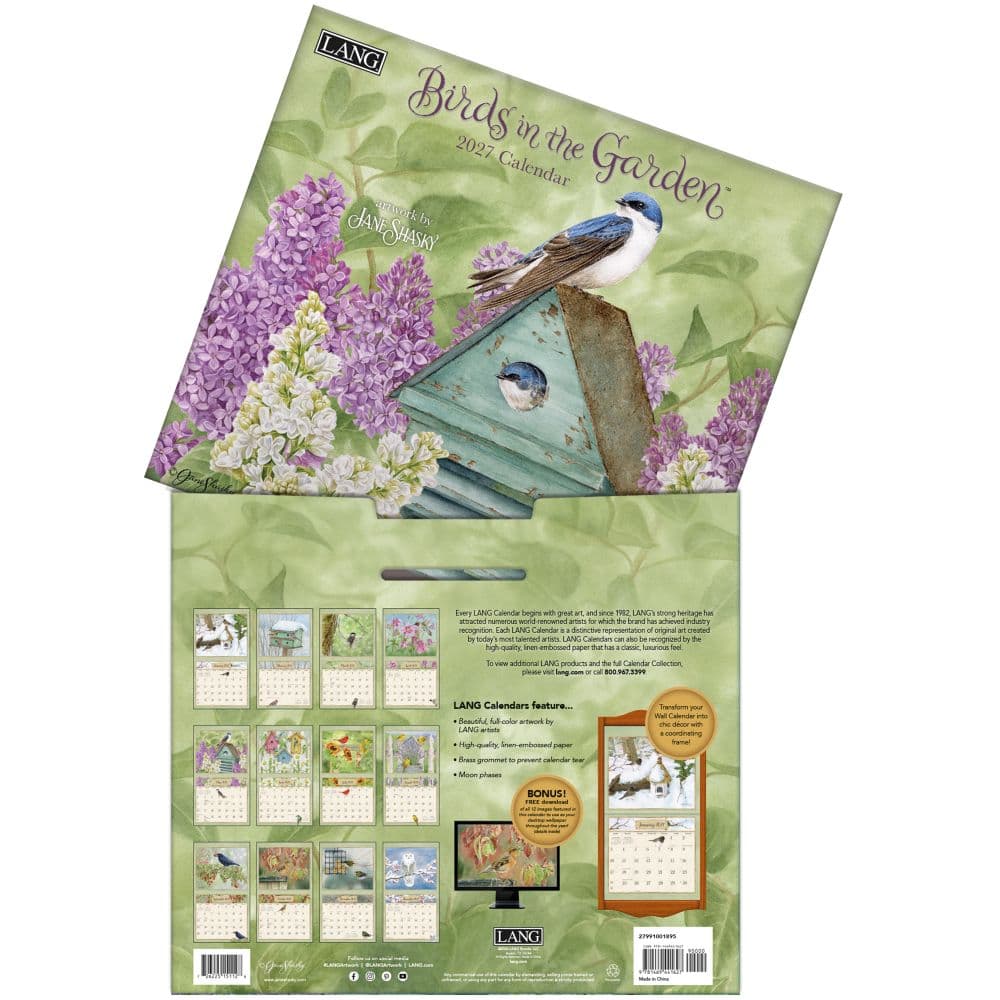 Birds in the Garden 2027 Wall Calendar by Jane Shasky First Alternate Image