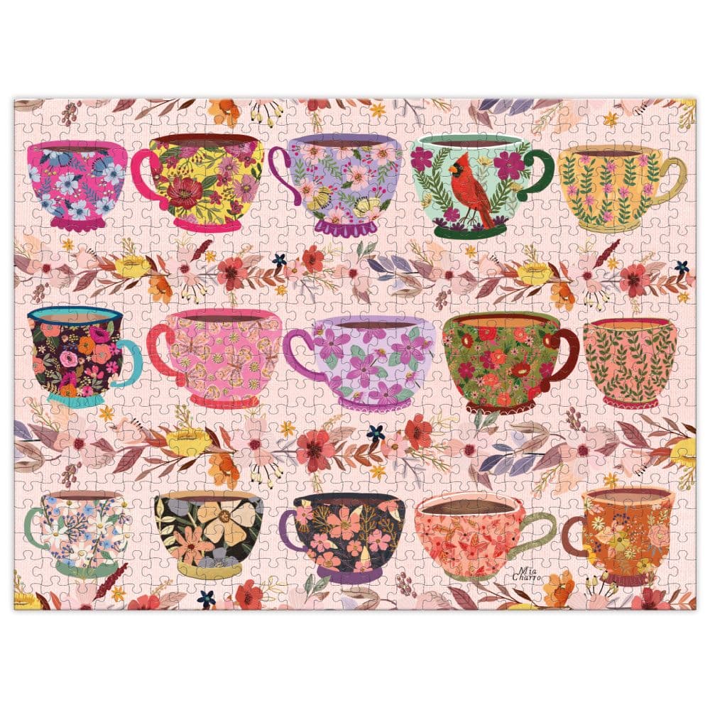 Floral Tea Time 500 Piece Luxe Puzzle First Alternate Image