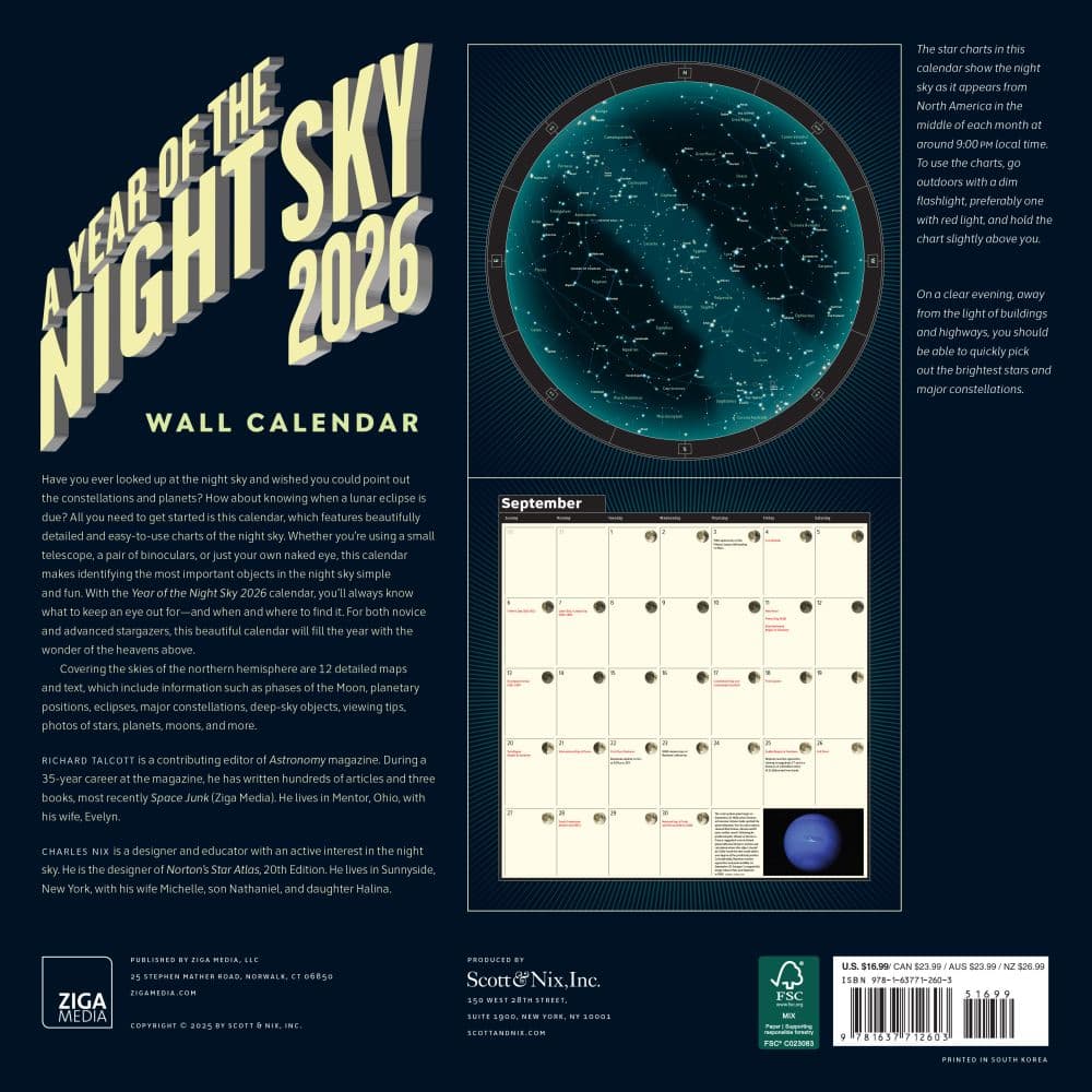 Year in the Night Sky 2026 Wall Calendar First Alternate Image