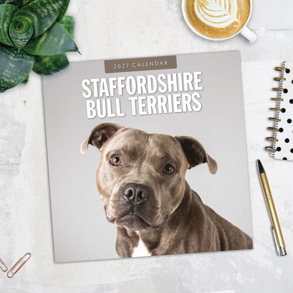 Staffordshire Bull Terriers 2027 Wall Calendar Fourth Alternate Image