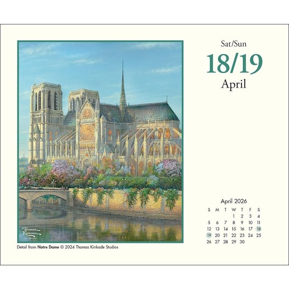 Thomas Kinkade Painter of Light 2026 Desk Calendar Second Alternate Image