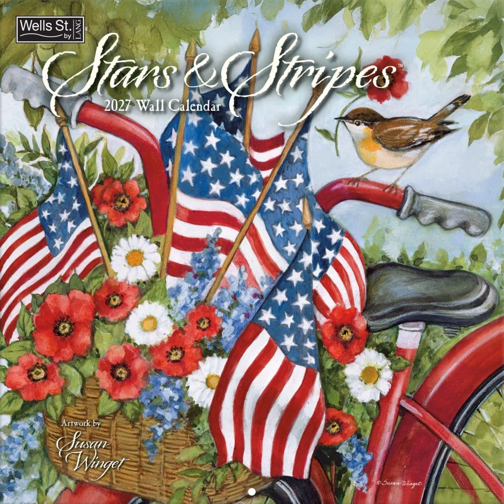 Stars and Stripes 2027 Wall Calendar by Susan Winget