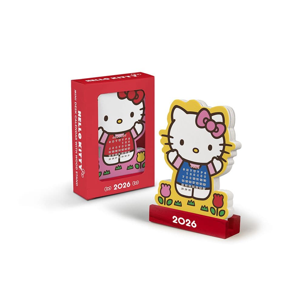 Hello Kitty Playful Pink 2026 Mini Desk Calendar Third Alternate Image